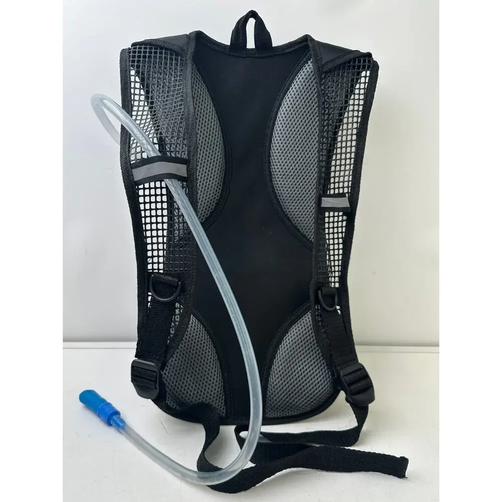 Juboury Lightweight Black/Silver Hydration Backpack W/ 2L Water Bladder